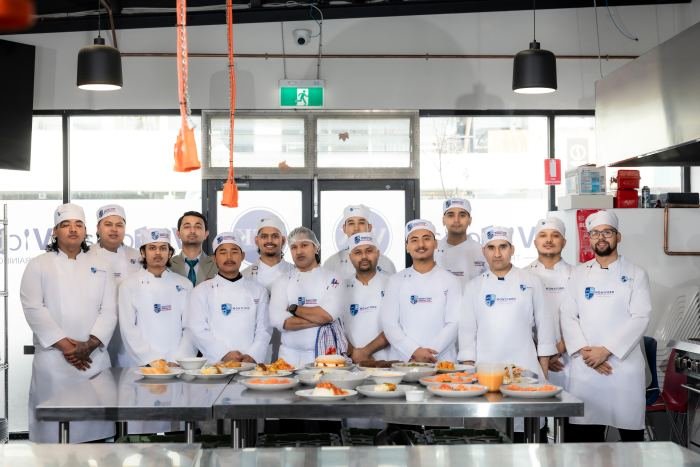 Our cookery cohort with their trainers