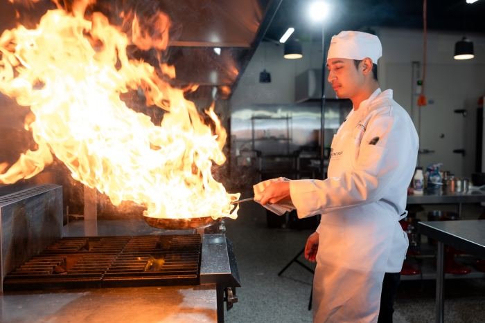 Working with flame in the commercial kitchen