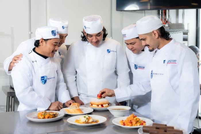 A practical session in the training kitchen