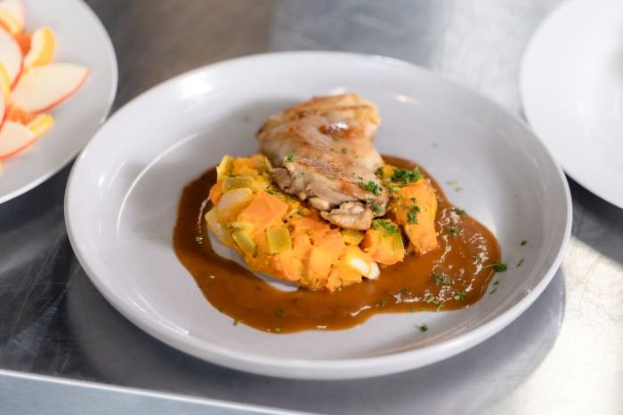 A finished plate prepared by our students